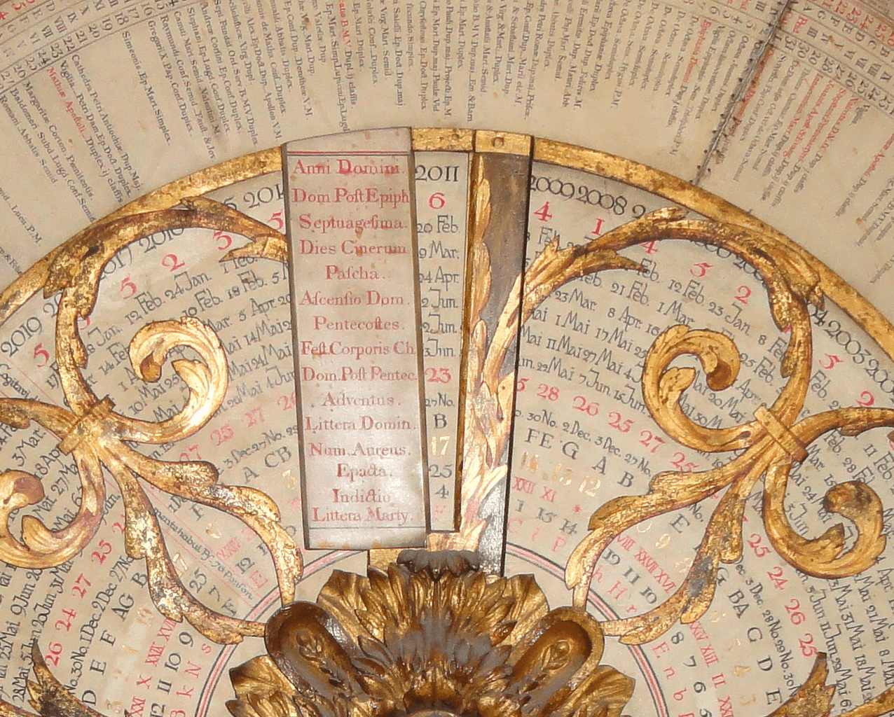 Détail du comput de la cathédrale St Jean à Lyon