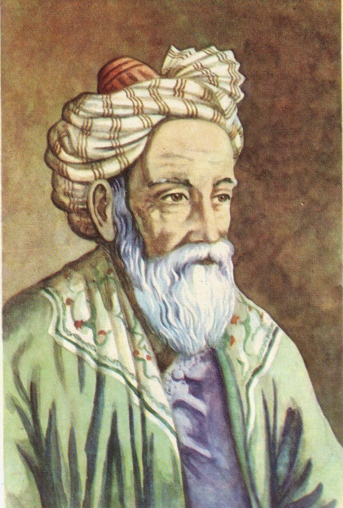 Représentation d'Omar Khayyam dans manuel soviétique, dessin de A. Venediktov