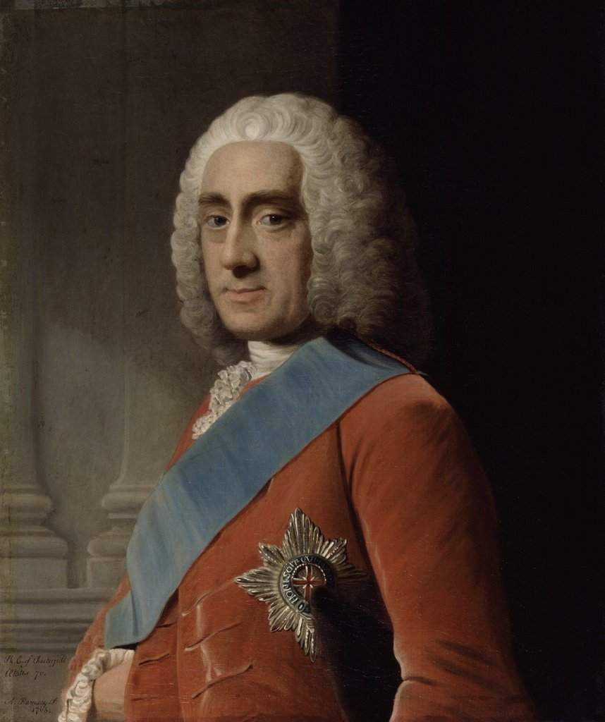Philip Dormer Stanhope, 4e comte de Chesterfield (1694-1773), écrivain et homme d'État anglais, réputé pour la correspondance pleine d'esprit qu'il entretint avec son fils.